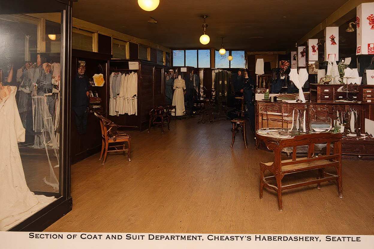 Coat and suit department, Cheasty's Haberdashery, c. 1910