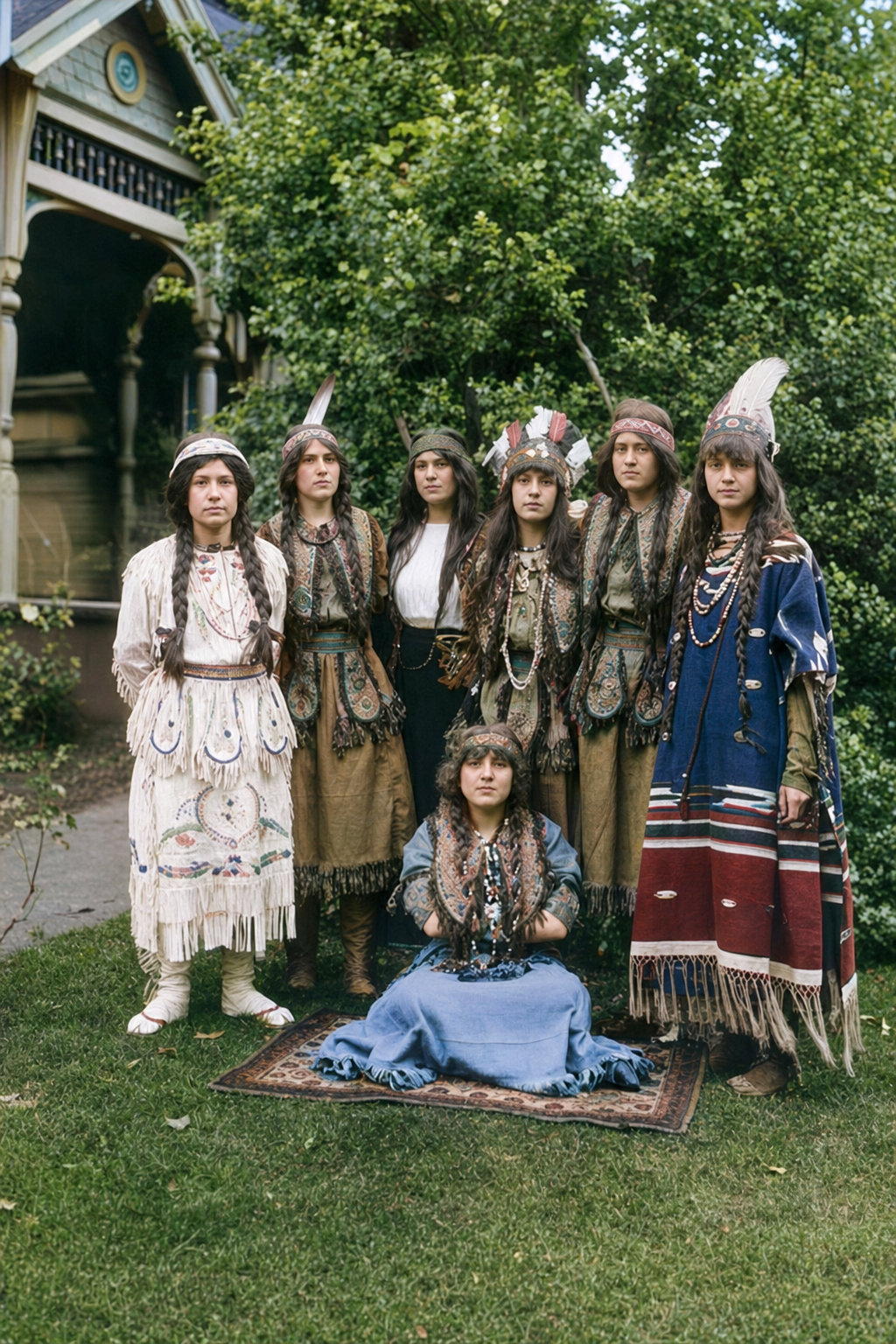 Founders' Day Ball costumed group, First Hill, 1911