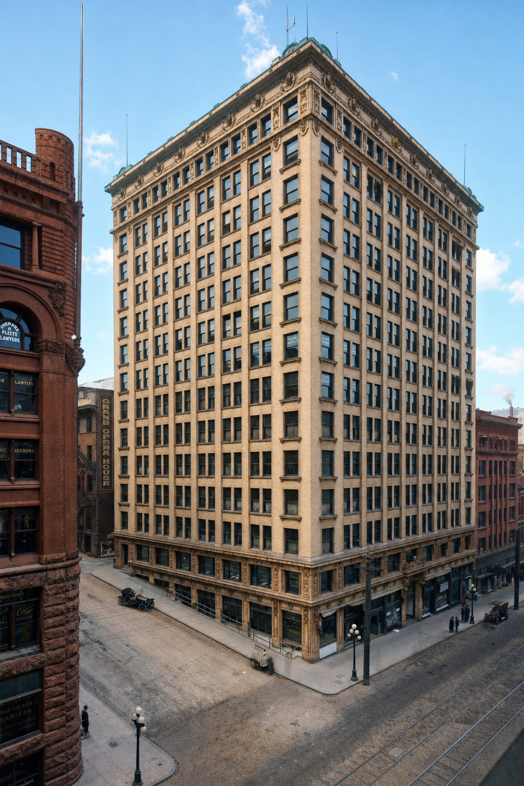 Alaska Building at Second Avenue and Cherry Street, c. 1905-1915