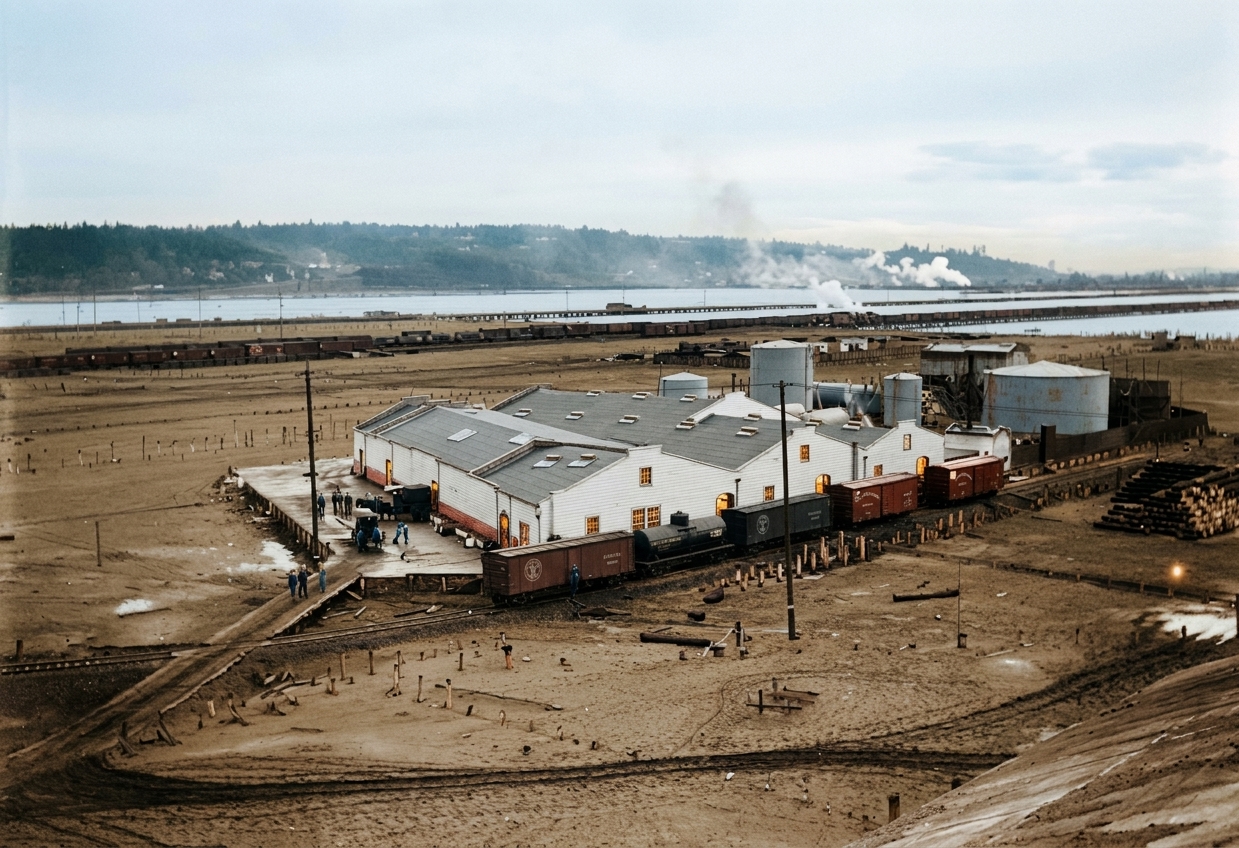 Standard Oil Company plant on the Seattle tideflats, c. 1910