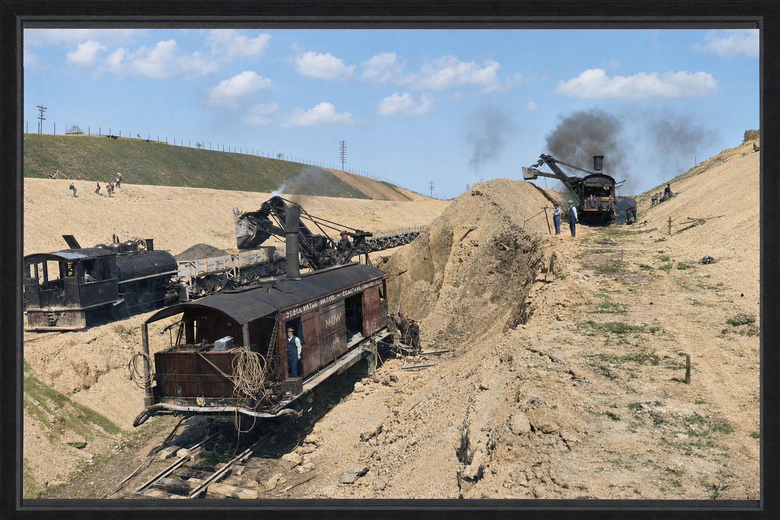 Lake Washington Canal excavation by Stillwell Brothers, 1913