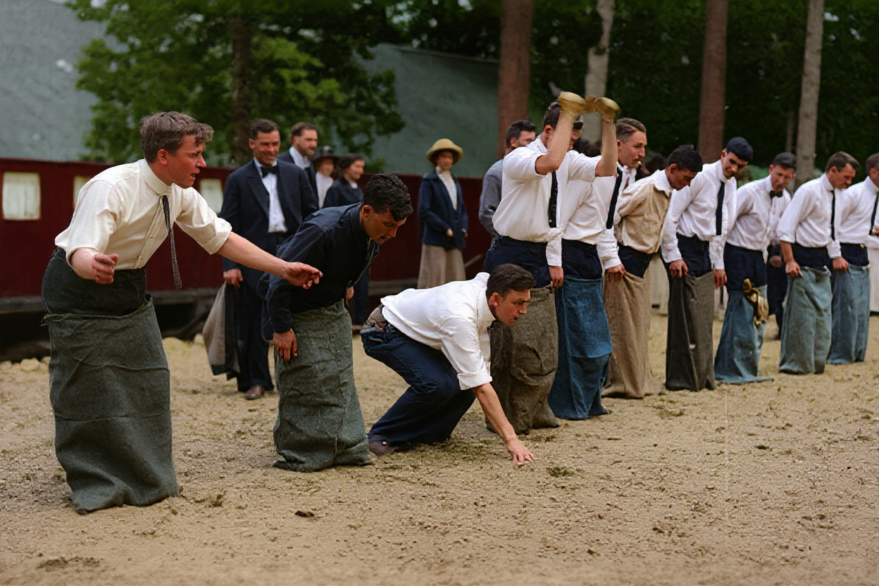 Sack race, University of Washington, c. 1915