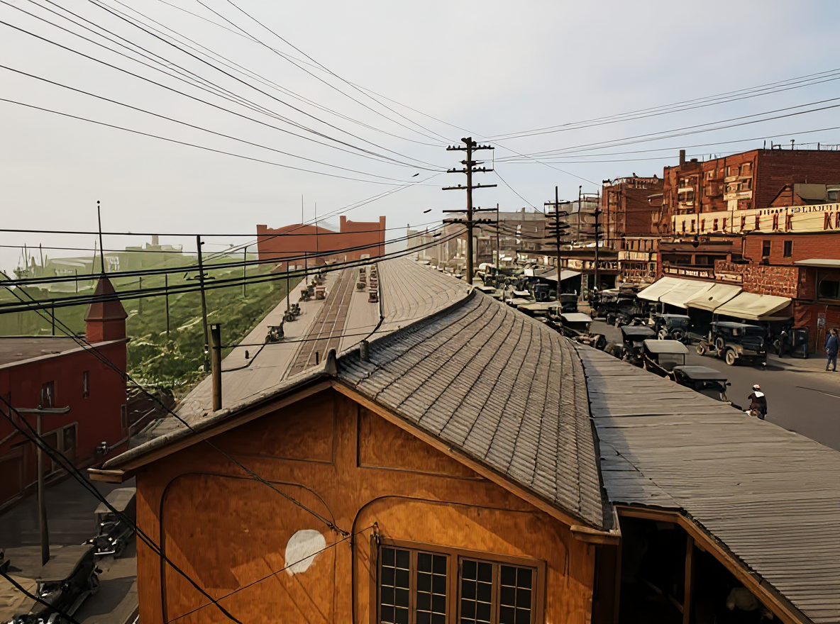 Pike Place looking north from Main Arcade, c. 1920