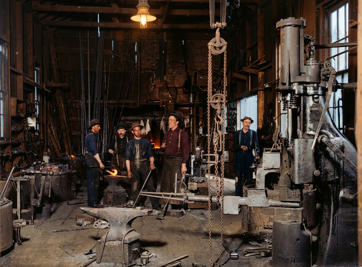 Isaacson Iron Works blacksmith shop, Seattle, c. 1910s