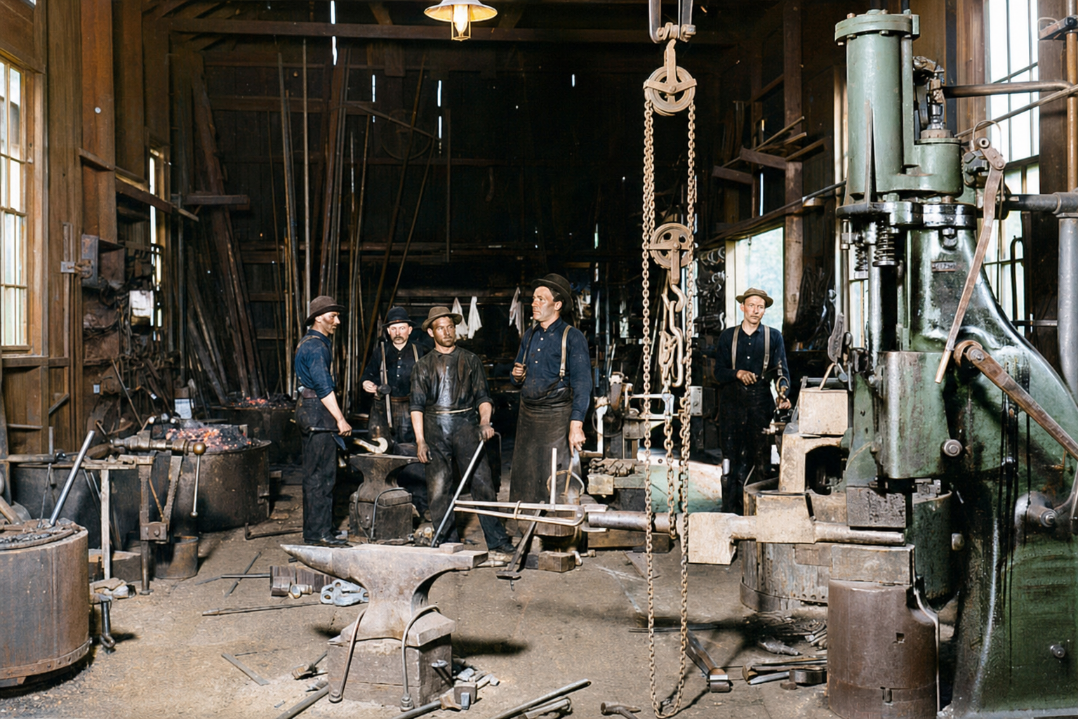 Isaacson Iron Works blacksmith shop, Seattle, c. 1910s