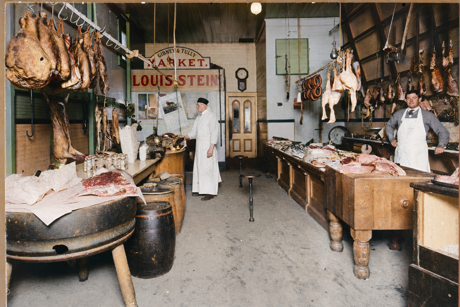 Interior of Louis Steen's Georgetown Market, c. 1911