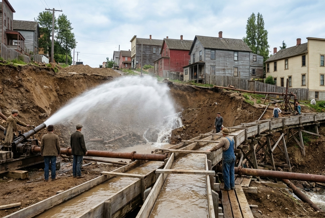 Jackson Street Regrade, Seattle, 1910