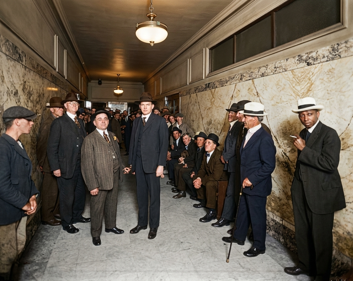 Onlookers at the Mahoney Trunk Murder trial, 1921