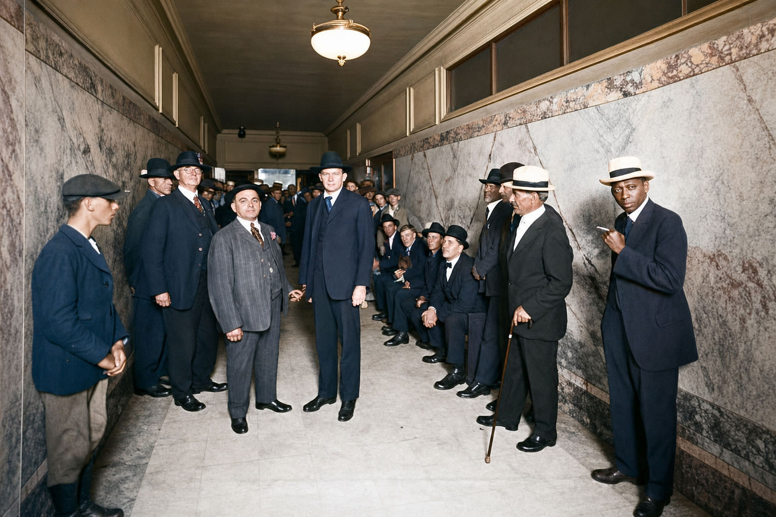 Onlookers at the Mahoney Trunk Murder trial, 1921