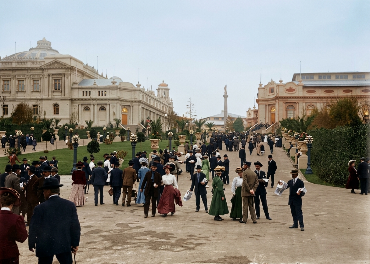 Crowds along the Pay Streak, Alaska-Yukon-Pacific Exposition, 1909