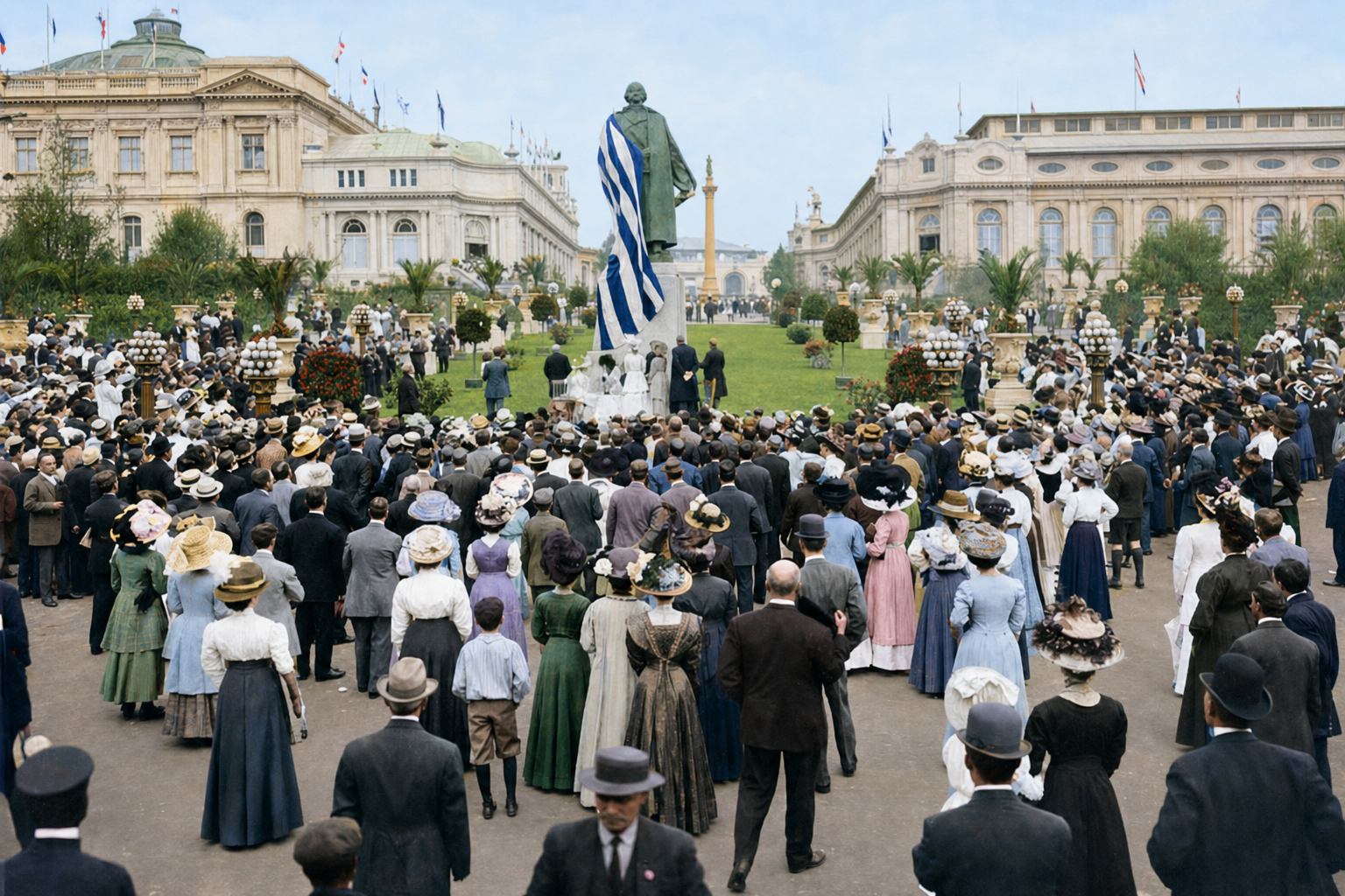 Dedication of the George Washington statue, Alaska-Yukon-Pacific Exposition, 1909