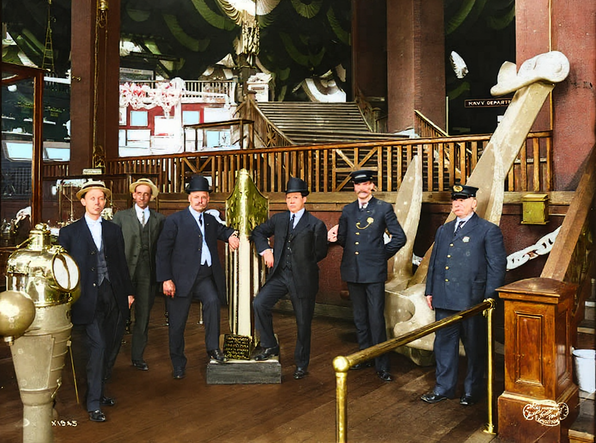 U.S.S. Olympia exhibit, Navy Department, Alaska-Yukon-Pacific Exposition, 1909