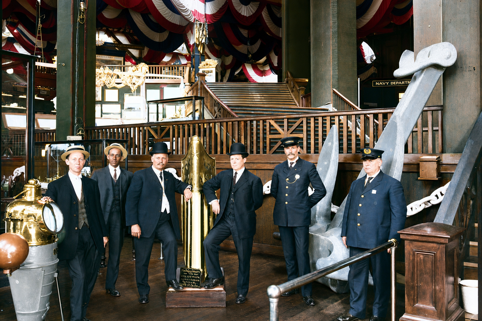 U.S.S. Olympia exhibit, Navy Department, Alaska-Yukon-Pacific Exposition, 1909