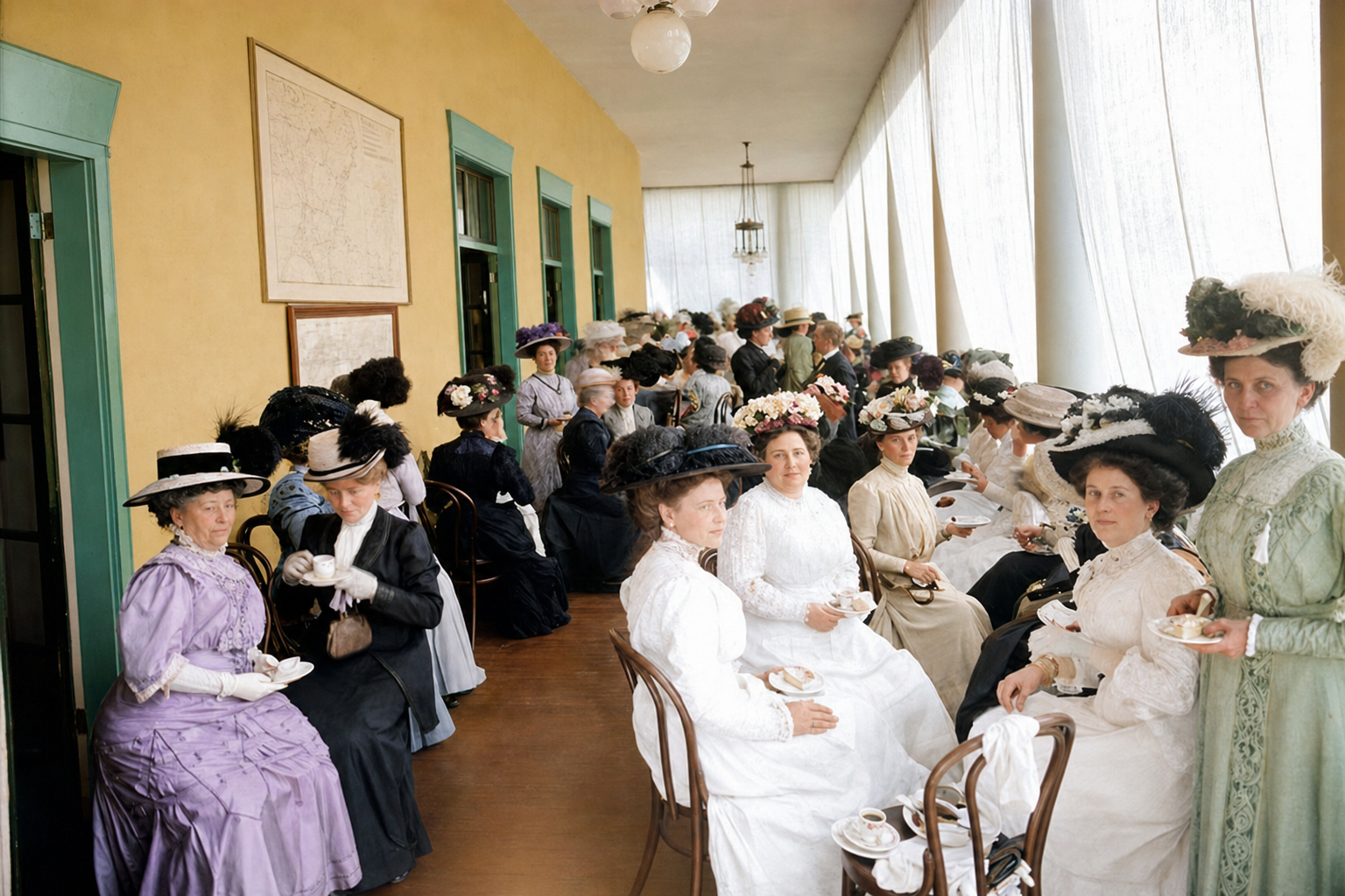 National Women's League luncheon, New York Building, AYP Exposition, 1909