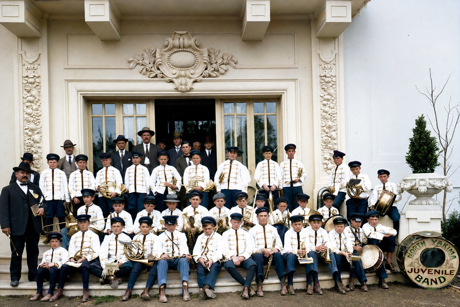 North Yakima Juvenile Band at the Alaska-Yukon-Pacific Exposition, 1909