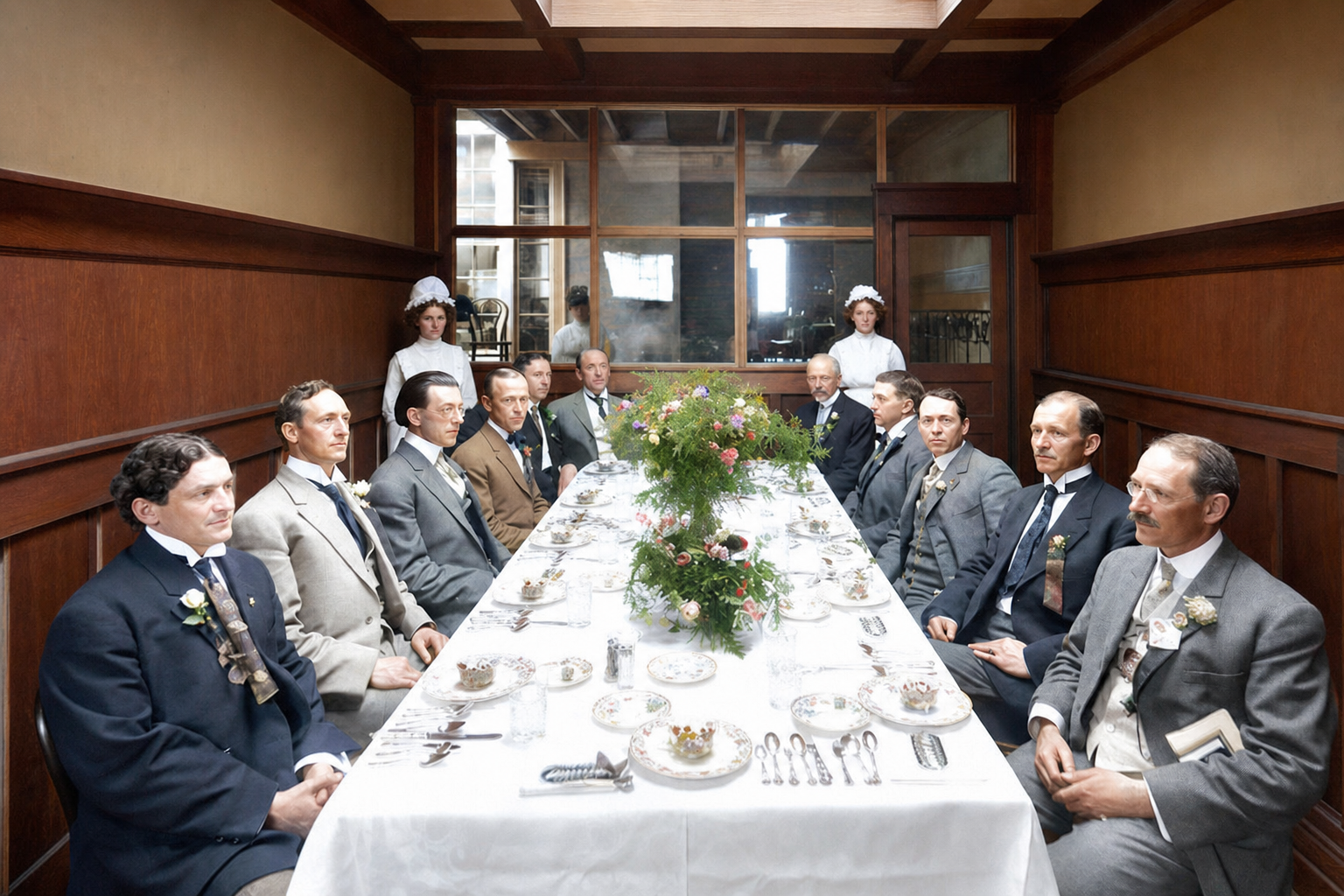 State Editors luncheon at the Seattle Press Club, AYP Exposition, 1909