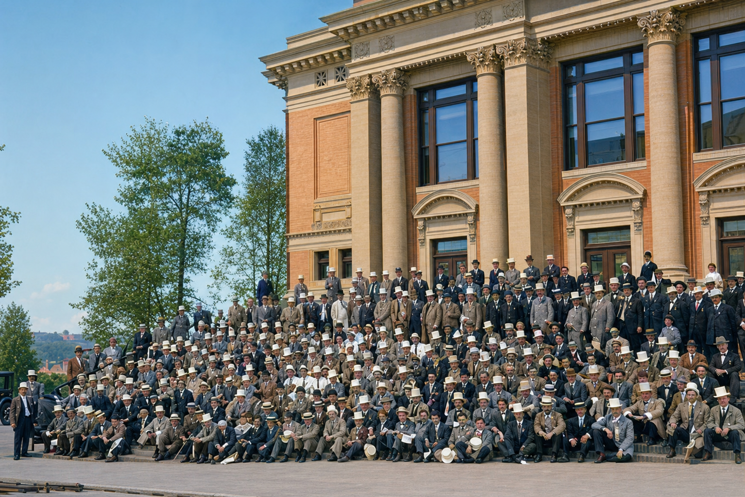 United Commercial Travelers group portrait, Alaska-Yukon-Pacific Exposition, 1909
