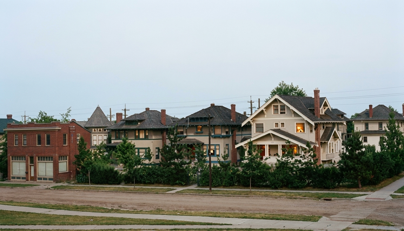 Residential block of Craftsman homes, Seattle, c. 1910