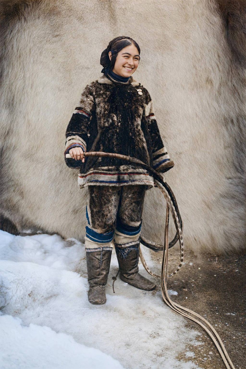 Miss Columbia of the Eskimo Village, Alaska-Yukon-Pacific Exposition, 1909