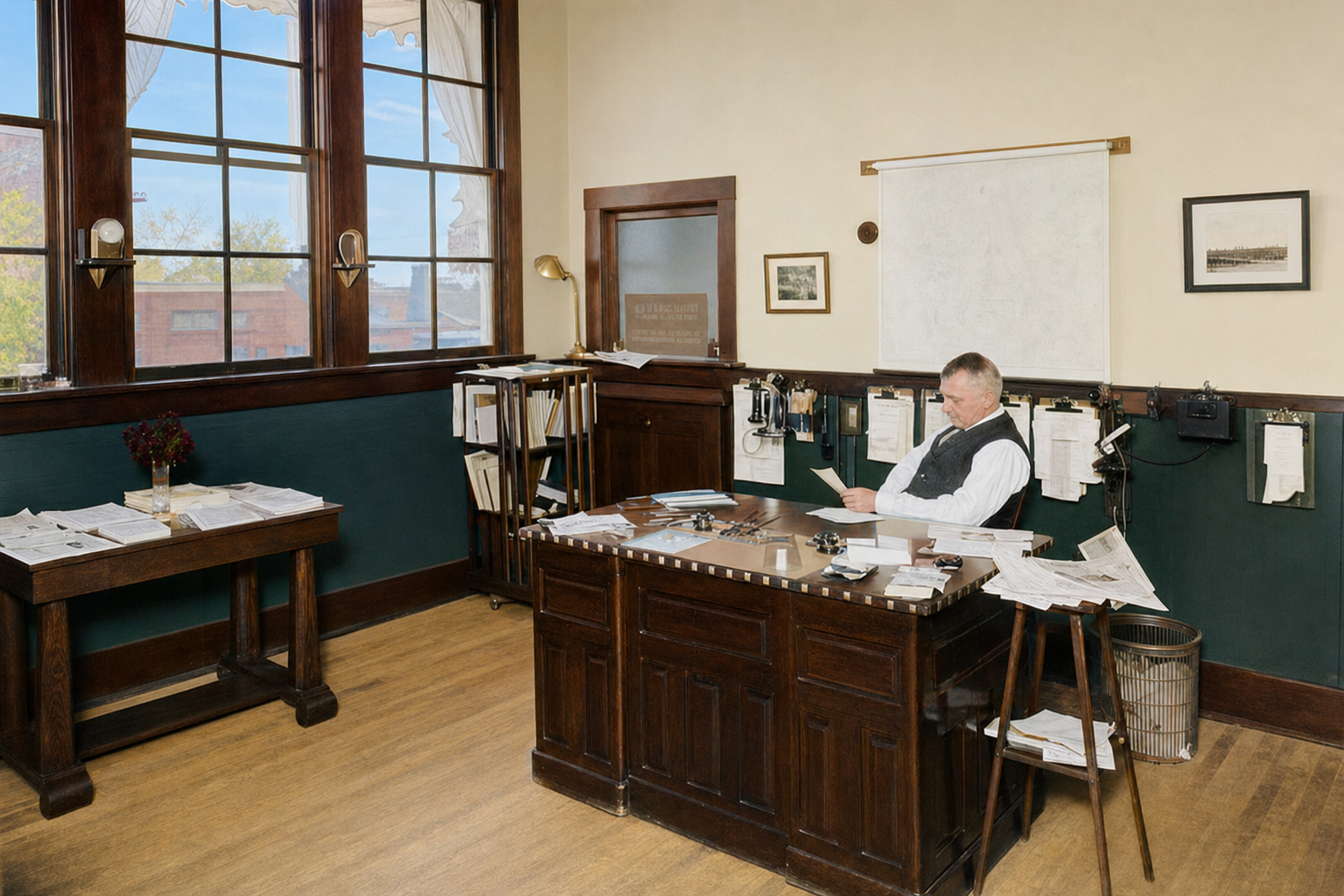 Supply Laundry Company office, 1917